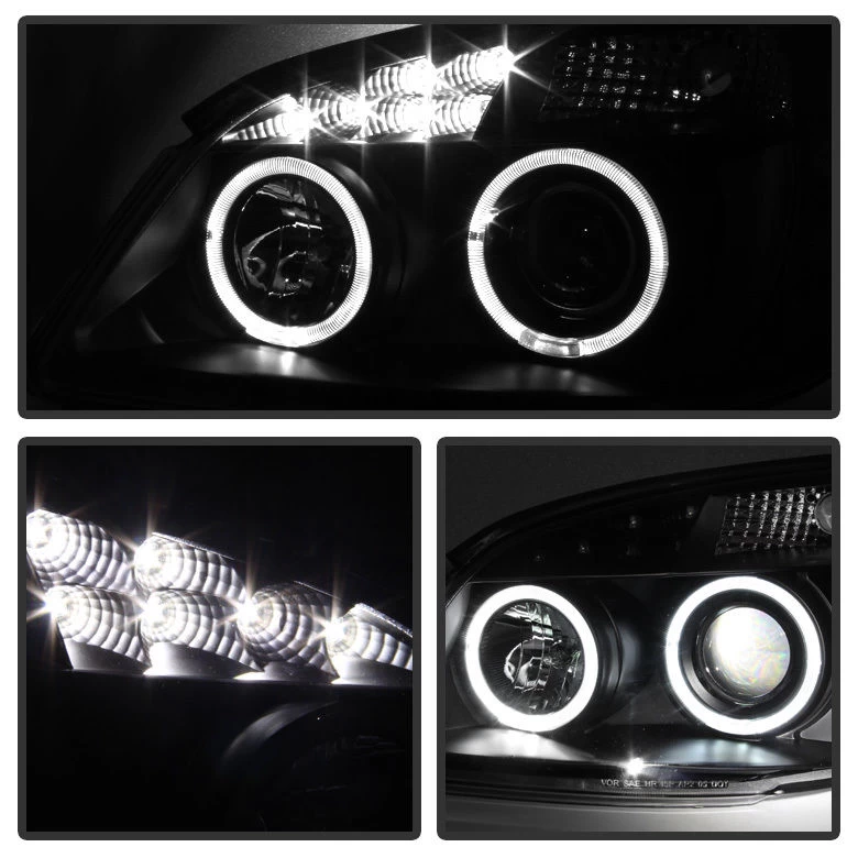 HID Combo 05-10 Chevy Cobalt 07-10 Pontiac G5 Angel Eye Halo Projector Headlights - Black 6 HID Combo 05-10 Chevy Cobalt 07-10 Pontiac G5 Angel Eye Halo Projector Headlights - Black - Image 4