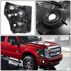 HID Combo 11-15 Ford F250 F350 F450 Superduty Replacement Crystal Headlights - Black Clear -Professional Auto Parts Store hid combo 11 15 ford f250 f350 f450 superduty replacement crystal headlights black clear 12