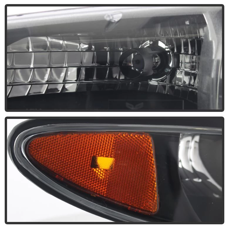 HID Combo 1997-2003 Pontiac Grand Prix Replacement Crystal Headlights + Corner - Smoked 4 HID Combo 1997-2003 Pontiac Grand Prix Replacement Crystal Headlights + Corner - Smoked - Image 2