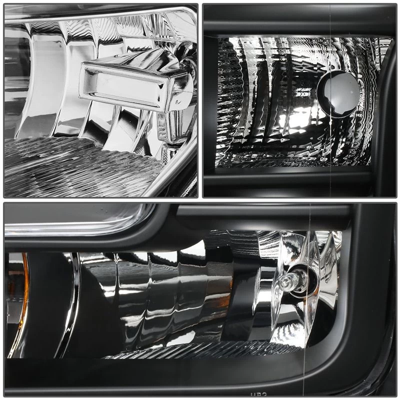 HID Combo 2015-17 Ford F150 Pickup Crystal Replace Headlights - Black 4 HID Combo 2015-17 Ford F150 Pickup Crystal Replace Headlights - Black - Image 2