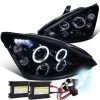 HID Combo 00-04 Ford Focus Angel Eye Halo & LED Projector Headlights - Gloss Black 2 HID Combo 00-04 Ford Focus Angel Eye Halo & LED Projector Headlights - Gloss Black -Professional Auto Parts Store hid xenon 00 04 ford focus angel eye halo led projector headlights gloss black 170