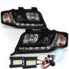 HID Combo 02-04 Audi A6 LED DRL Strip R8 Style Projector Headlights - Black 2 HID Combo 02-04 Audi A6 LED DRL Strip R8 Style Projector Headlights - Black -Professional Auto Parts Store hid xenon 02 04 audi a6 led drl strip r8 style projector headlights black 150