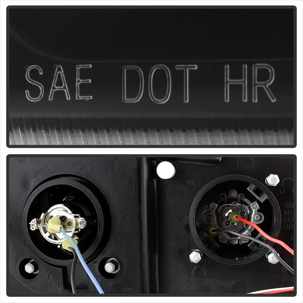 HID Combo 03-06 Chevy Silverado / Avalanche Angel Eye Halo & LED Projector Headlights + Bumper Lens - Black 6 HID Combo 03-06 Chevy Silverado / Avalanche Angel Eye Halo & LED Projector Headlights + Bumper Lens - Black - Image 4