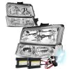 HID Combo 03-06 Chevy Silverado / Avalanche Crystal Headlights + Bumper Lens Set - Chrome -Professional Auto Parts Store hid xenon 03 06 chevy silverado avalanche crystal headlights bumper lens set chrome 240
