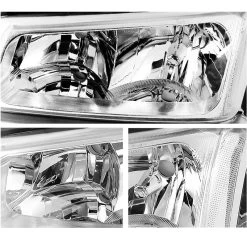 HID Combo 03-06 Chevy Silverado / Avalanche Crystal Headlights + Bumper Lens Set - Chrome -Professional Auto Parts Store hid xenon 03 06 chevy silverado avalanche crystal headlights bumper lens set chrome 246