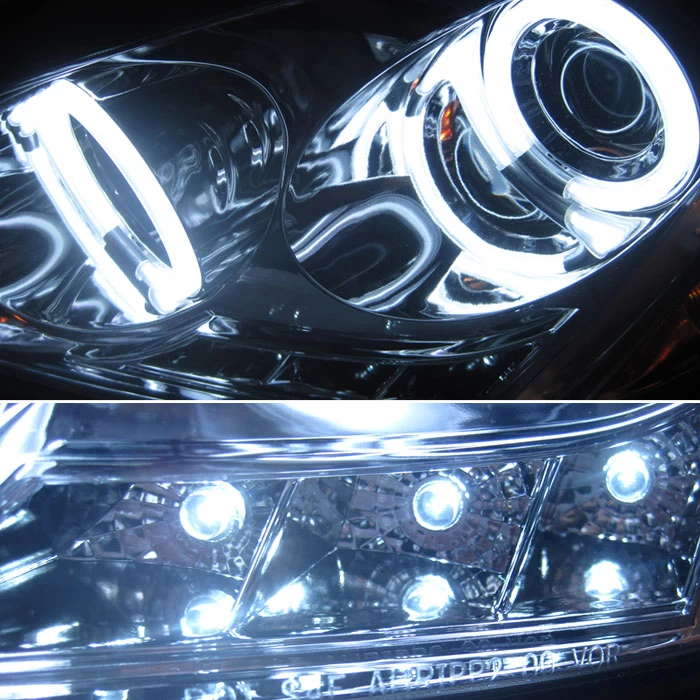HID Combo 03-07 Honda Accord Angel Eye Halo & LED Projector Headlights - Chrome 7 HID Combo 03-07 Honda Accord Angel Eye Halo & LED Projector Headlights - Chrome - Image 5