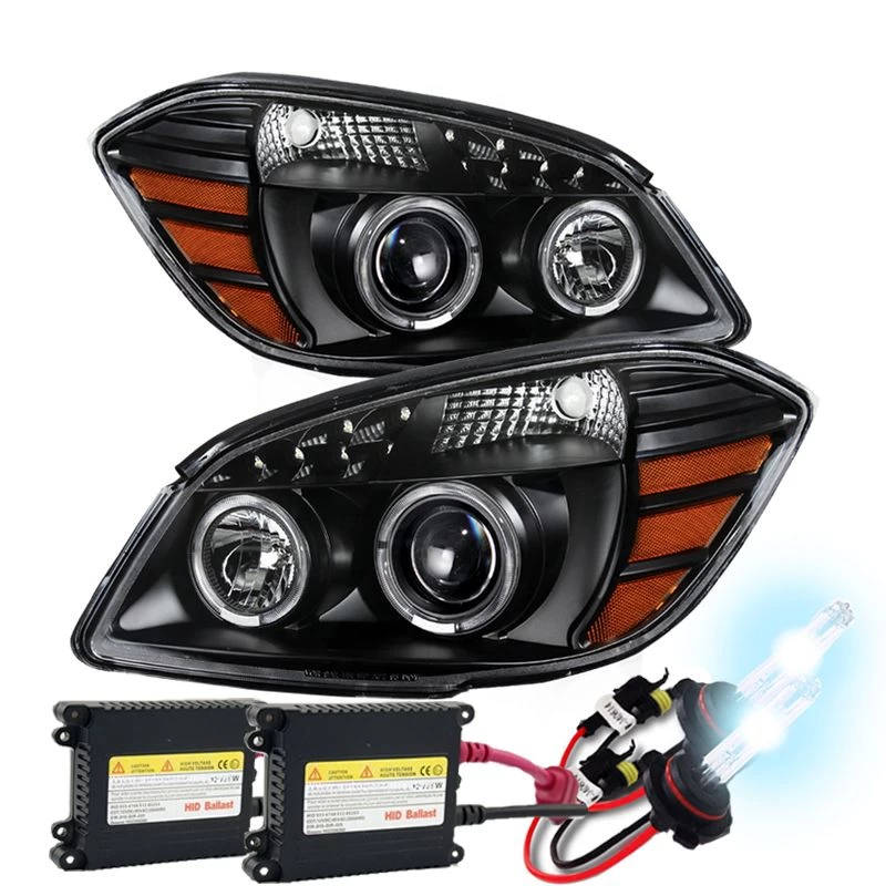 HID Combo 05-10 Chevy Cobalt 07-10 Pontiac G5 Angel Eye Halo Projector Headlights - Black 3 HID Combo 05-10 Chevy Cobalt 07-10 Pontiac G5 Angel Eye Halo Projector Headlights - Black