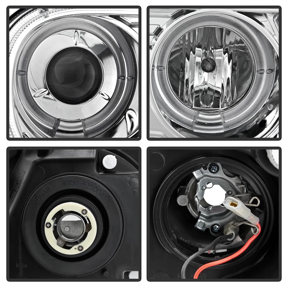 HID Combo 05-10 Chrysler 300C Angel Eye Halo & LED Projector Headlights - Chrome 5 HID Combo 05-10 Chrysler 300C Angel Eye Halo & LED Projector Headlights - Chrome - Image 3