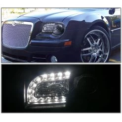 HID Combo 05-10 Chrysler 300C LED DRL Strip Projector Headlights - Gloss Black 12 HID Combo 05-10 Chrysler 300C LED DRL Strip Projector Headlights - Gloss Black -Professional Auto Parts Store hid xenon 05 10 chrysler 300c led drl strip projector headlights gloss black 187
