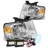 HID Combo 07-14 Ford Expedition U324 OEM-Style Crystal Headlights - Chrome Amber -Professional Auto Parts Store hid xenon 07 14 ford expedition u324 oem style crystal headlights chrome amber 46