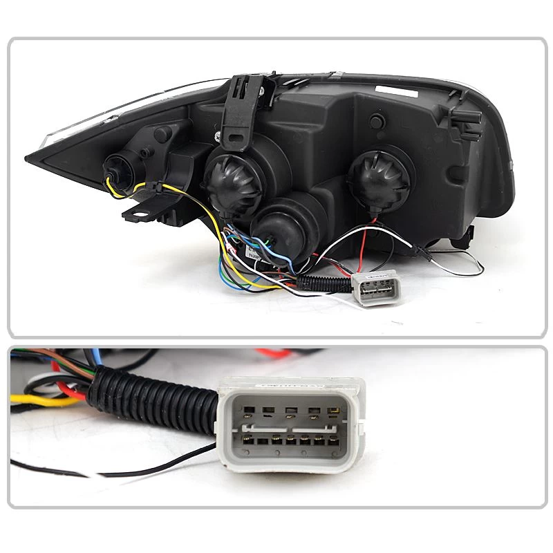 HID Combo 08-13 BMW 1-Series E82 E88 Angel Eye Halo & LED DRL Projector Headlights - Chrome 4 HID Combo 08-13 BMW 1-Series E82 E88 Angel Eye Halo & LED DRL Projector Headlights - Chrome - Image 2