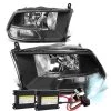 HID Combo 09-2018 Dodge Ram 1500 2500 3500 Euro Crystal Headlights - Black 1 HID Combo 09-2018 Dodge Ram 1500 2500 3500 Euro Crystal Headlights - Black -Professional Auto Parts Store hid xenon 09 12 dodge ram 1500 2500 3500 euro crystal headlights black 81
