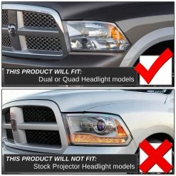 HID Combo 09-2018 Dodge Ram 1500 2500 3500 Euro Crystal Headlights - Black 14 HID Combo 09-2018 Dodge Ram 1500 2500 3500 Euro Crystal Headlights - Black -Professional Auto Parts Store hid xenon 09 15 dodge ram 1500 2500 3500 euro crystal headlights black 302