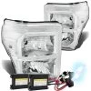 HID Combo 11-15 Ford F250 F350 F450 Superduty Replacement Crystal Headlights - Chrome Clear 2 HID Combo 11-15 Ford F250 F350 F450 Superduty Replacement Crystal Headlights - Chrome Clear -Professional Auto Parts Store hid xenon 11 15 ford f250 f350 f450 superduty replacement crystal headlights chrome clear 45
