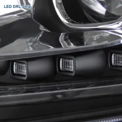 HID Combo 13-15 Chevy Malibu [Halogen Model] LED DRL Projector Headlights - Black -Professional Auto Parts Store hid xenon 13 15 chevy malibu halogen model led drl projector headlights black 184