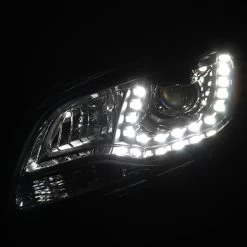 HID Combo 13-15 Chevy Malibu [Halogen Model] LED DRL Projector Headlights - Black -Professional Auto Parts Store hid xenon 13 15 chevy malibu halogen model led drl projector headlights black 190