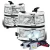 HID Combo 14-15 Chevy Silverado Replacement Crystal Headlights - Chrome Clear 2 HID Combo 14-15 Chevy Silverado Replacement Crystal Headlights - Chrome Clear -Professional Auto Parts Store hid xenon 14 15 chevy silverado replacement crystal headlights chrome clear 155