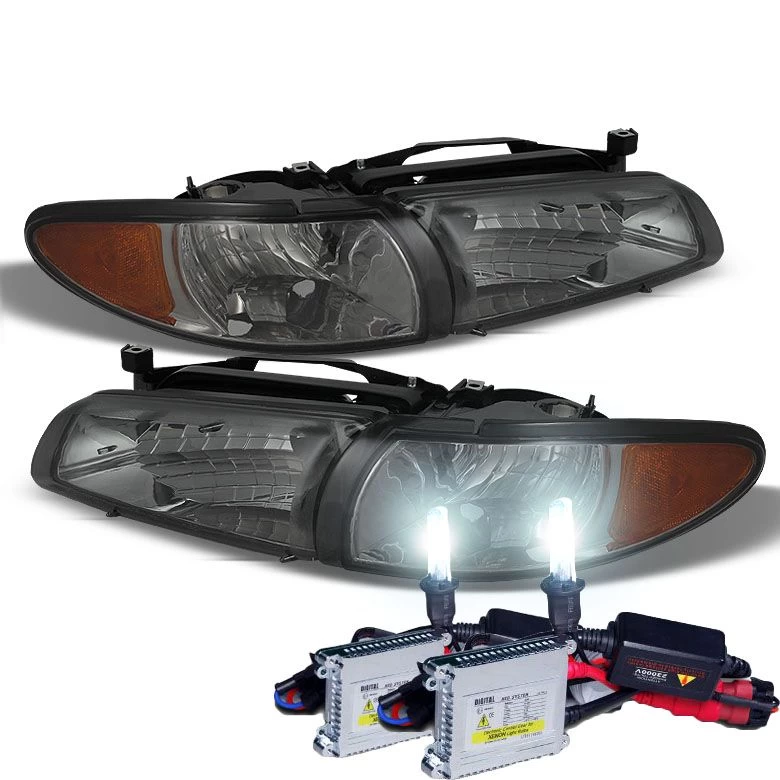 HID Combo 1997-2003 Pontiac Grand Prix Replacement Crystal Headlights + Corner - Smoked 3 HID Combo 1997-2003 Pontiac Grand Prix Replacement Crystal Headlights + Corner - Smoked