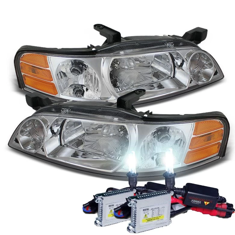 HID Combo 2000-2001 Nissan Altima Replacement Crystal Headlights - Chrome 3 HID Combo 2000-2001 Nissan Altima Replacement Crystal Headlights - Chrome