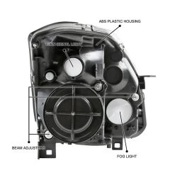 HID Combo 2004-2006 Nissan Maxima Replacement Projector Headlights - Chrome -Professional Auto Parts Store hid xenon 2004 2006 nissan maxima replacement projector headlights chrome 228