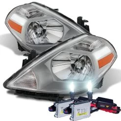HID Combo 2007-2012 Nissan Versa [Hatchback Only] Replacement Crystal Headlights - Chrome