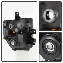 HID Combo 2008-2010 Ford F250 F350 SuperDuty Crystal Replacement Headlights - Black -Professional Auto Parts Store hid xenon 2008 2010 ford f250 f350 superduty crystal replacement headlights black 163