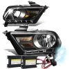 HID Combo 2010-14 Ford Mustang S197 Pair Of Headlight & Corner Light (Black Housing / Amber Reflector) 1 HID Combo 2010-14 Ford Mustang S197 Pair Of Headlight & Corner Light (Black Housing / Amber Reflector) -Professional Auto Parts Store hid xenon 2010 14 ford mustang s197 pair of headlight corner light black housing amber reflector 75