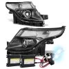 HID Combo 2011-2015 Ford Explorer Projector Headlights - Black Clear -Professional Auto Parts Store hid xenon 2011 2015 ford explorer replace projector headlights black clear 159