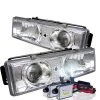 HID Combo 88-98 Chevy Full-Size C/K C10 / Silverado / Suburban Projector Headlights - Chrome -Professional Auto Parts Store hid xenon 88 98 chevy full size c k c10 silverado suburban projector headlights chrome 114