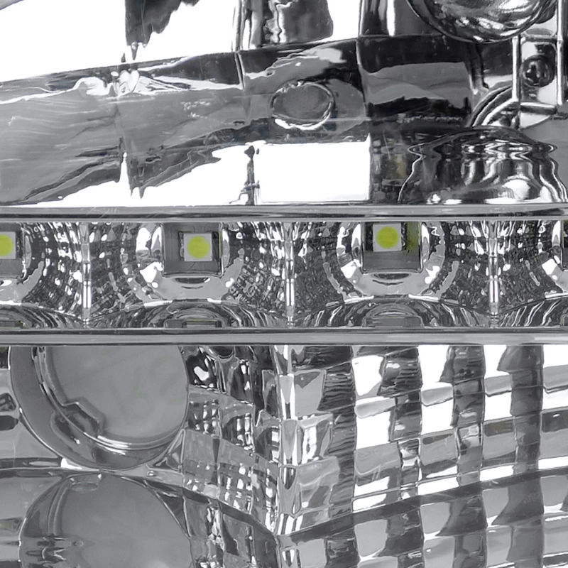 HID Combo 97-04 Dodge Dakota / Durango LED 1-Piece Crystal Headlights - Chrome 5 HID Combo 97-04 Dodge Dakota / Durango LED 1-Piece Crystal Headlights - Chrome - Image 3