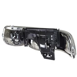 HID Combo 99-02 Chevy Silverado / Tahoe / Suburban Crystal Headlights + Bumper Lens - Chrome -Professional Auto Parts Store hid xenon 99 02 chevy silverado tahoe suburban crystal headlights bumper lens chrome 197