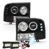HID Combo 99-04 Ford F250 F350 F450 SuperDuty / Excursion Angel Eye Halo & LED Projector Headlights - Black 2 HID Combo 99-04 Ford F250 F350 F450 SuperDuty / Excursion Angel Eye Halo & LED Projector Headlights - Black -Professional Auto Parts Store hid xenon 99 04 ford f250 f350 f450 superduty excursion angel eye halo led projector headlights black 201