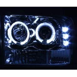HID Combo 99-04 Ford F250 F350 F450 SuperDuty / Excursion Angel Eye Halo & LED Projector Headlights - Black -Professional Auto Parts Store hid xenon 99 04 ford f250 f350 f450 superduty excursion angel eye halo led projector headlights black 207