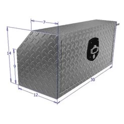 Unique Truck Accessories® HUB141230A-BT - Brute™ HD Standard Single Drop Down Door Underbody Tool Box With Rear Angle -Professional Auto Parts Store hub141230a 2