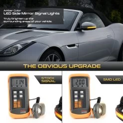 Jaguar F-Type/XF/XJ/XE Sequential Signal - Amber LED Side Mirror Light 13 Jaguar F-Type/XF/XJ/XE Sequential Signal - Amber LED Side Mirror Light -Professional Auto Parts Store jaguar f type xf xj xe sequential signal amber led side mirror light 19