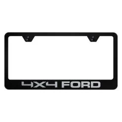 Autogold® - License Plate Frame With Laser Etched 4x4 Ford Logo