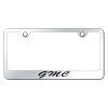 Autogold® LFS.GMC.EC - Chrome License Plate Frame With Script Laser Etched GMC Logo