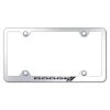 Autogold® LFW.DODS.EC - Wide Body Chrome License Plate Frame With Laser Etched Dodge Stripes Logo -Professional Auto Parts Store lfw dods ec
