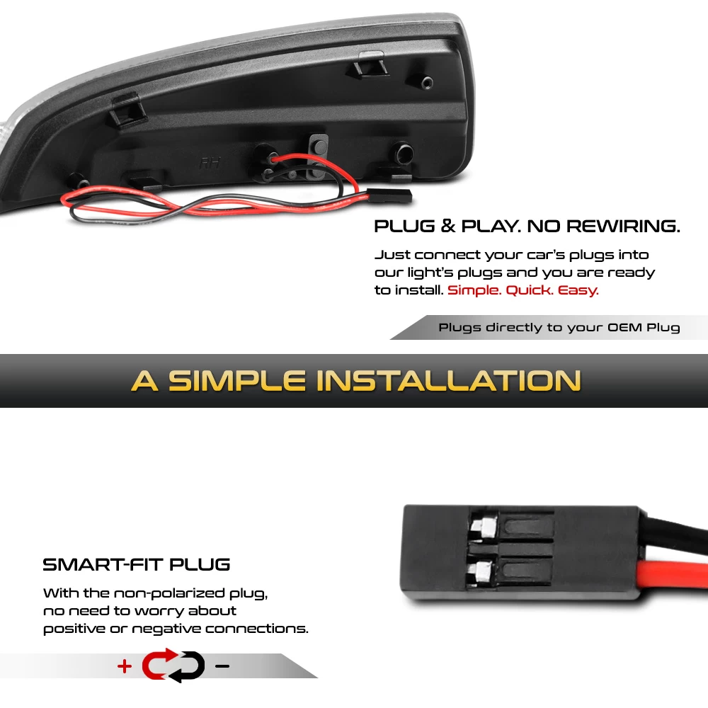 Mbenz C / ML / GL Class Sequential LED Side Mirror Lights - Clear 7 Mbenz C / ML / GL Class Sequential LED Side Mirror Lights - Clear - Image 5