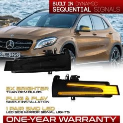 MBenz W204 W212 W231 C117 C257 Sequential LED Side Mirror Lights - Smoked Lens -Professional Auto Parts Store mbenz w204 w212 w231 c117 c257 sequential led side mirror lights smoked lens 9