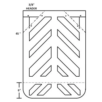 Sirco® MF2430RC - Thick Chevron Black Mud Flap 3 Sirco® MF2430RC - Thick Chevron Black Mud Flap