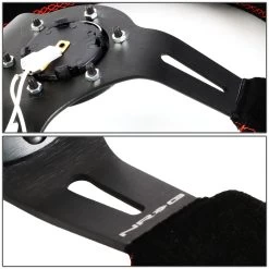 NRG 35Cm 3-inch Deep Dish Black Suede Grip Red Stitch Steering Wheel W/Horn Button 14 NRG 35Cm 3-inch Deep Dish Black Suede Grip Red Stitch Steering Wheel W/Horn Button -Professional Auto Parts Store nrg 35cm 3 inch deep dish black suede grip red stitch steering wheel w horn button 25