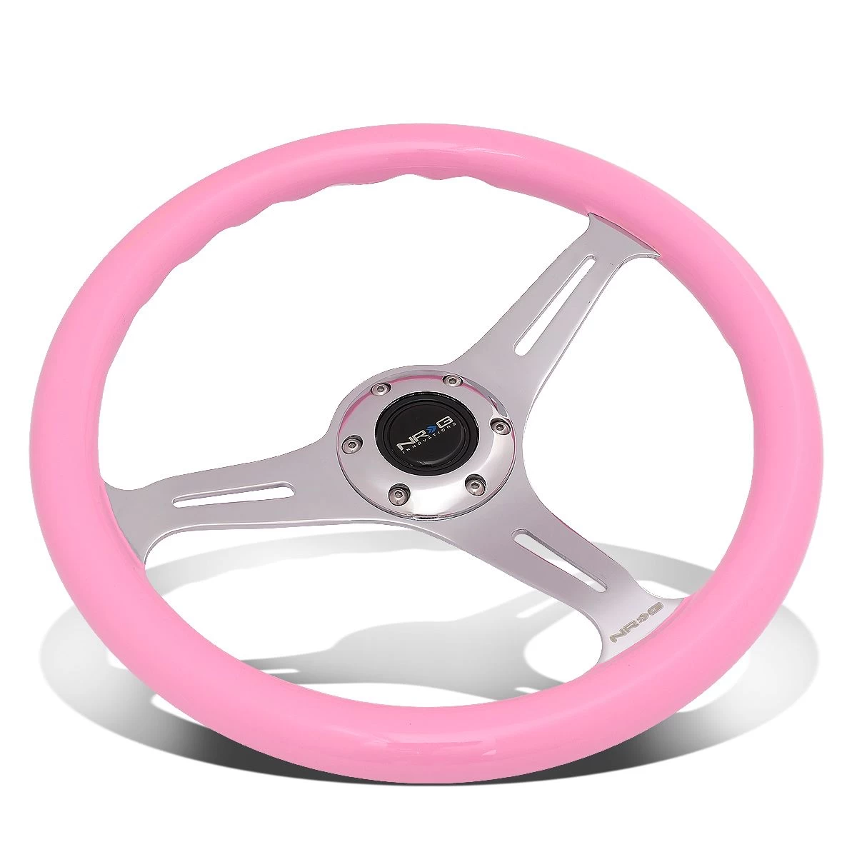 NRG 35Cm Chrome 2-inch Deep Dish Spoke Pink Colored Wood Grip Racing Steering Wheel 3 NRG 35Cm Chrome 2-inch Deep Dish Spoke Pink Colored Wood Grip Racing Steering Wheel