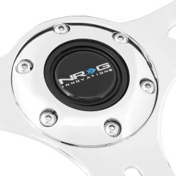 NRG 35Cm Chrome 2-inch Deep Dish Spoke Black Sparkle Flake Wood Grip Steering Wheel -Professional Auto Parts Store nrg 35cm chrome 2 inch deep dish spoke black sparkle flake wood grip steering wheel 17