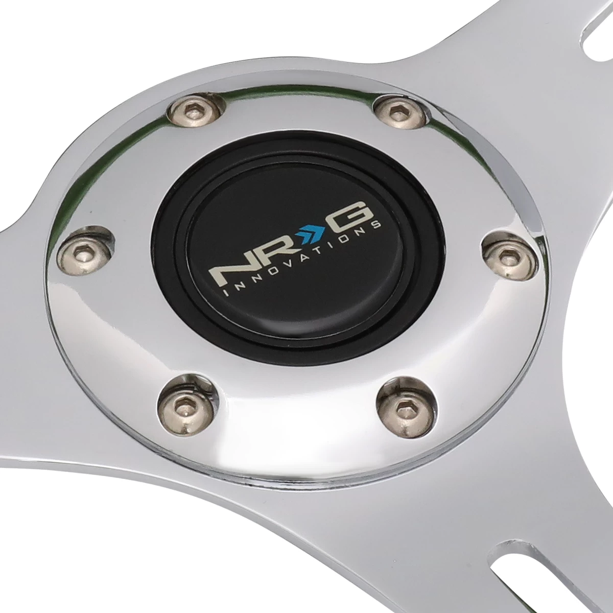 NRG 35Cm Chrome 2-inch Deep Dish Spoke Green Colored Wood Grip Racing Steering Wheel 6 NRG 35Cm Chrome 2-inch Deep Dish Spoke Green Colored Wood Grip Racing Steering Wheel - Image 4