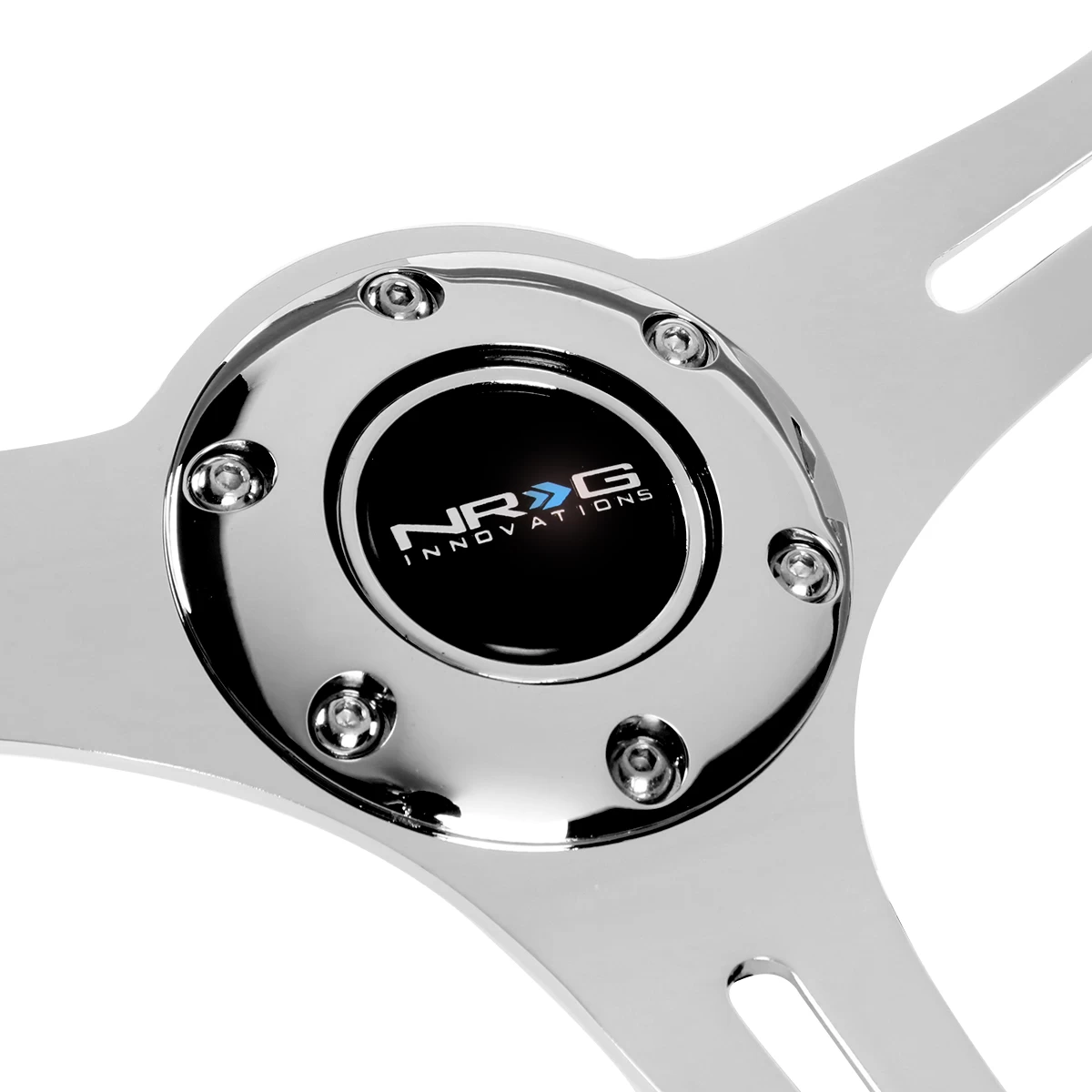 NRG 35Cm Neon Purple Wood Grain Grip Chrome Spoke Steering Wheel W/Horn Button 6 NRG 35Cm Neon Purple Wood Grain Grip Chrome Spoke Steering Wheel W/Horn Button - Image 4