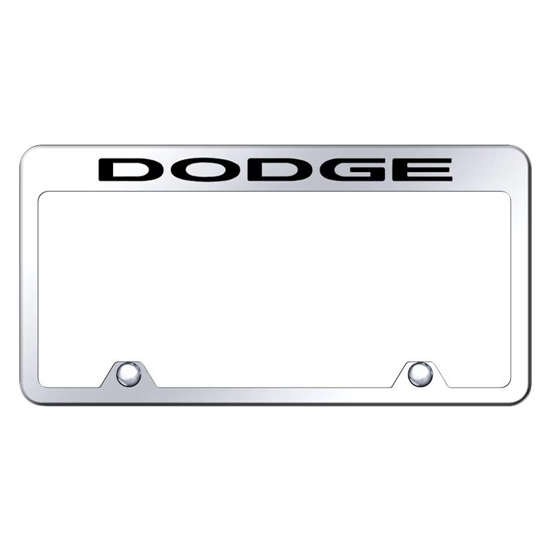 Autogold® RF.DOD.EC - Inverted Chrome License Plate Frame With Engraved Dodge Logo 3 Autogold® RF.DOD.EC - Inverted Chrome License Plate Frame With Engraved Dodge Logo