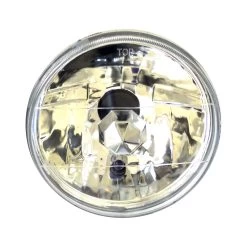 Race Sport® RS-7008 - 7" Round Chrome Diamond Cut Headlights