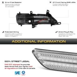 Sequential Amber LED Side Mirror Signal Lights For 2013-2021 LX570 2010-2022 GX460 - Clear Lens -Professional Auto Parts Store sequential amber led side mirror signal lights for 2013 2021 lx570 2010 2022 gx460 clear lens 18