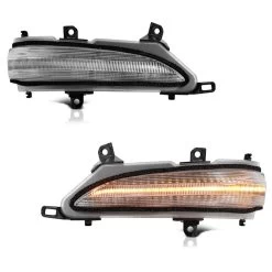 Sequential Amber LED Side Mirror Signal Lights For 2013-2021 LX570 2010-2022 GX460 - Clear Lens